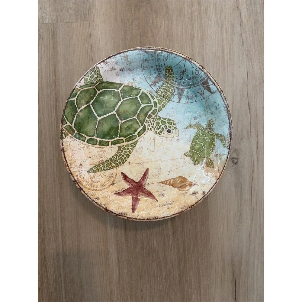 Pier 1 Melamine Salad Plates Speedy the Sea Turtle 9